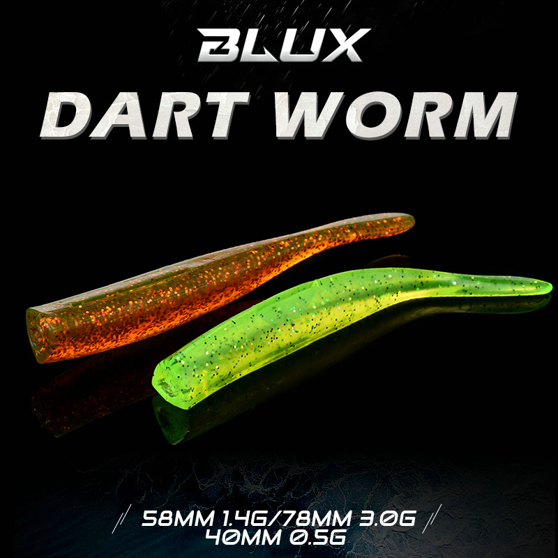 BLUX New Dart Worm Soft Bait 5 - Fishing Lure Soft Plastic review and price