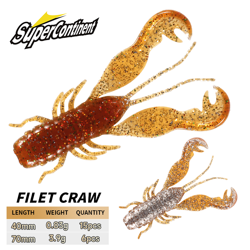 2023 Supercontinent Filet Craw - Fishing Lure Soft Plastic review and price